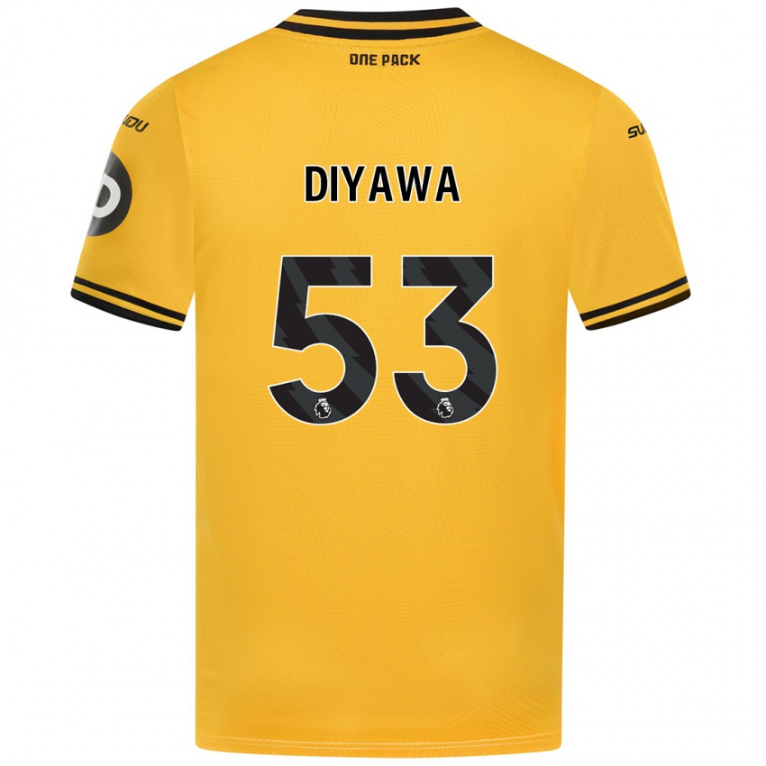 Niño Camiseta Aaron Keto-Diyawa #53 Amarillo 1ª Equipación 2024/25 La Camisa