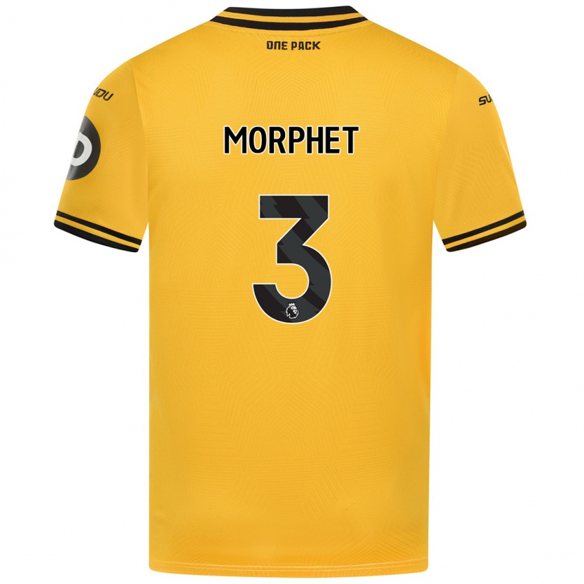 Niño Camiseta Anna Morphet #3 Amarillo 1ª Equipación 2024/25 La Camisa