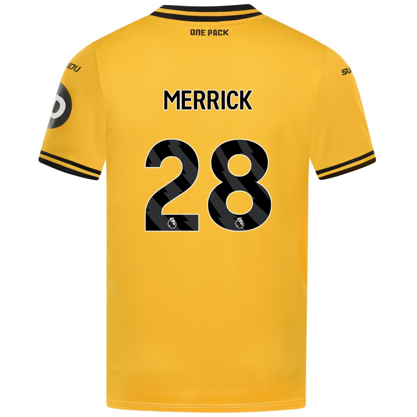 Niño Camiseta Beth Merrick #28 Amarillo 1ª Equipación 2024/25 La Camisa