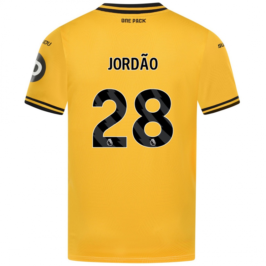 Niño Camiseta Bruno Jordao #28 Amarillo 1ª Equipación 2024/25 La Camisa