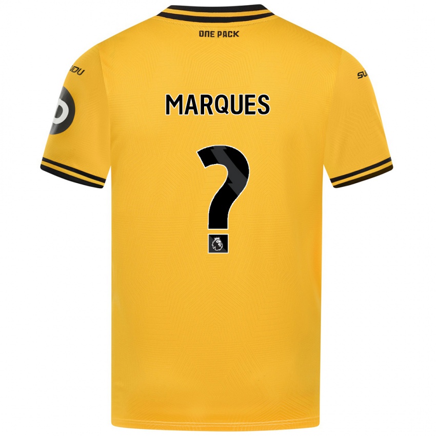 Niño Camiseta Christian Marques #0 Amarillo 1ª Equipación 2024/25 La Camisa