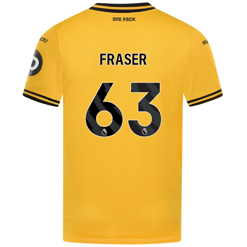 Niño Camiseta Nathan Fraser #63 Amarillo 1ª Equipación 2024/25 La Camisa