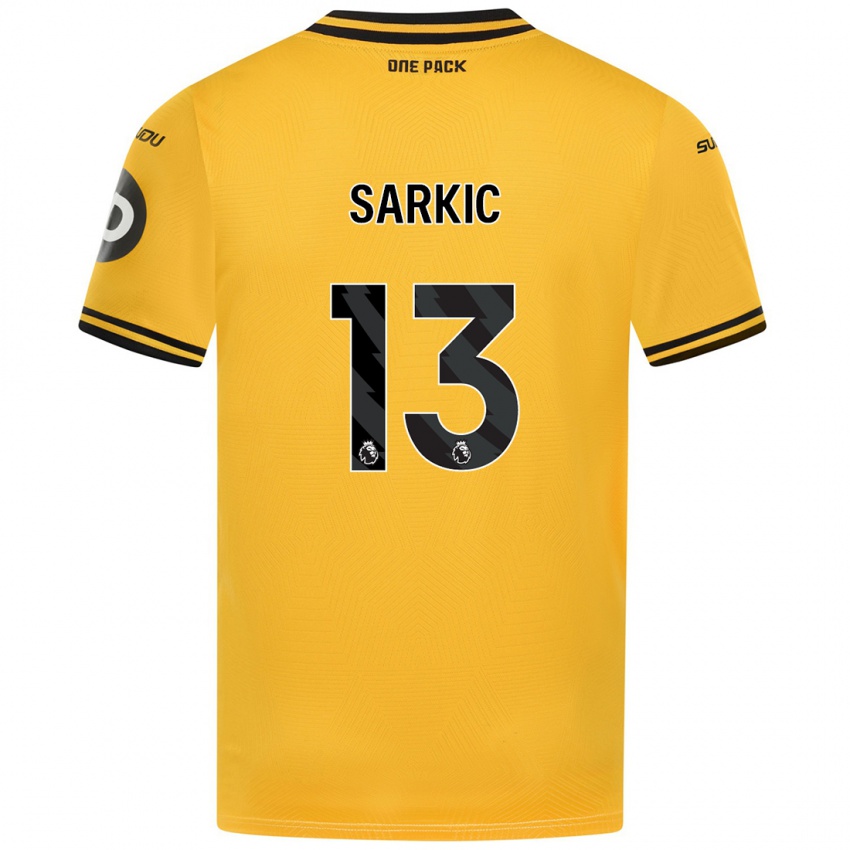 Niño Camiseta Matija Sarkic #13 Amarillo 1ª Equipación 2024/25 La Camisa