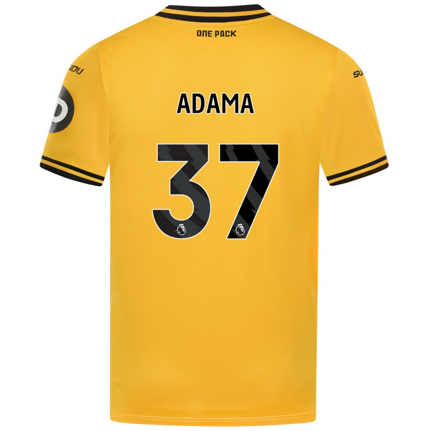 Niño Camiseta Adama Traore #37 Amarillo 1ª Equipación 2024/25 La Camisa