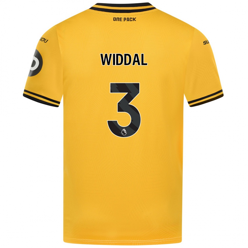 Niño Camiseta Natalie Widdal #3 Amarillo 1ª Equipación 2024/25 La Camisa