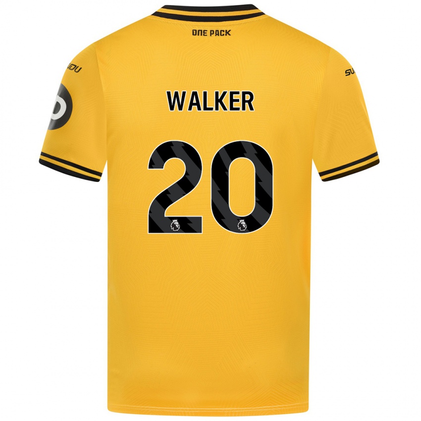 Niño Camiseta Lowri Walker #20 Amarillo 1ª Equipación 2024/25 La Camisa