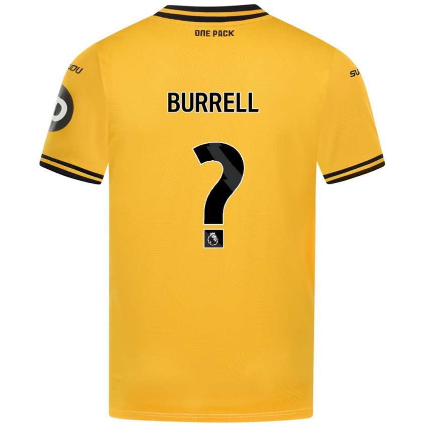 Niño Camiseta Ackeme Francis-Burrell #0 Amarillo 1ª Equipación 2024/25 La Camisa