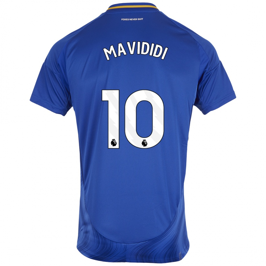 Niño Camiseta Stephy Mavididi #10 Azul Blanco 1ª Equipación 2024/25 La Camisa