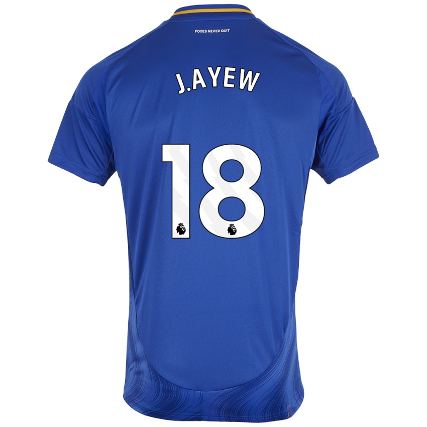 Niño Camiseta Ayew #18 Azul Blanco 1ª Equipación 2024/25 La Camisa