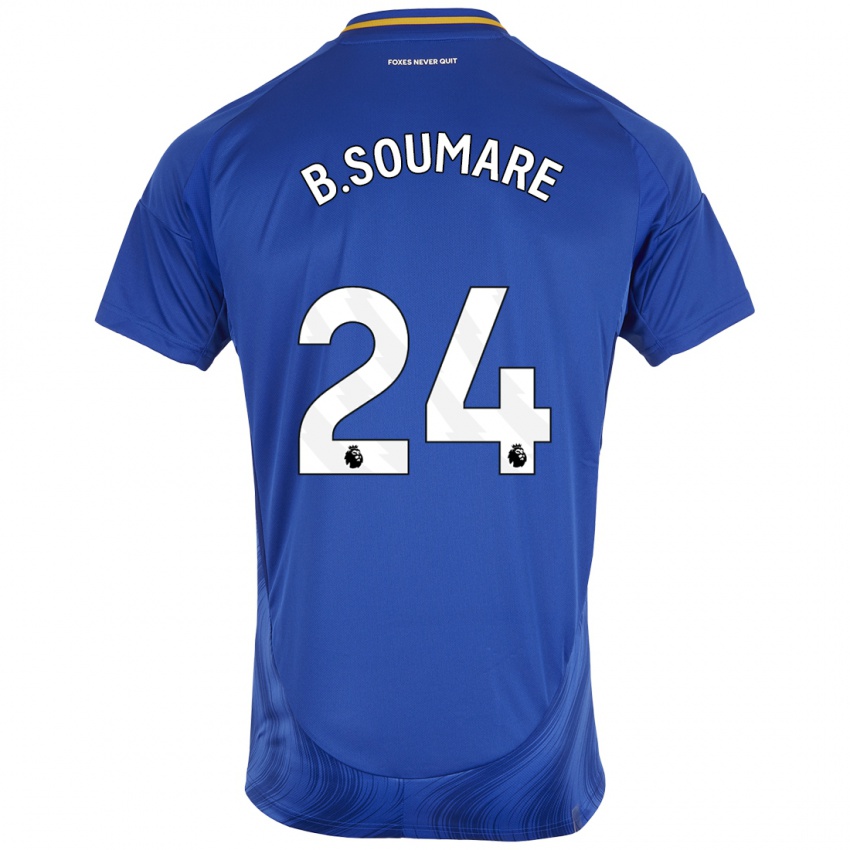 Niño Camiseta Boubakary Soumaré #24 Azul Blanco 1ª Equipación 2024/25 La Camisa