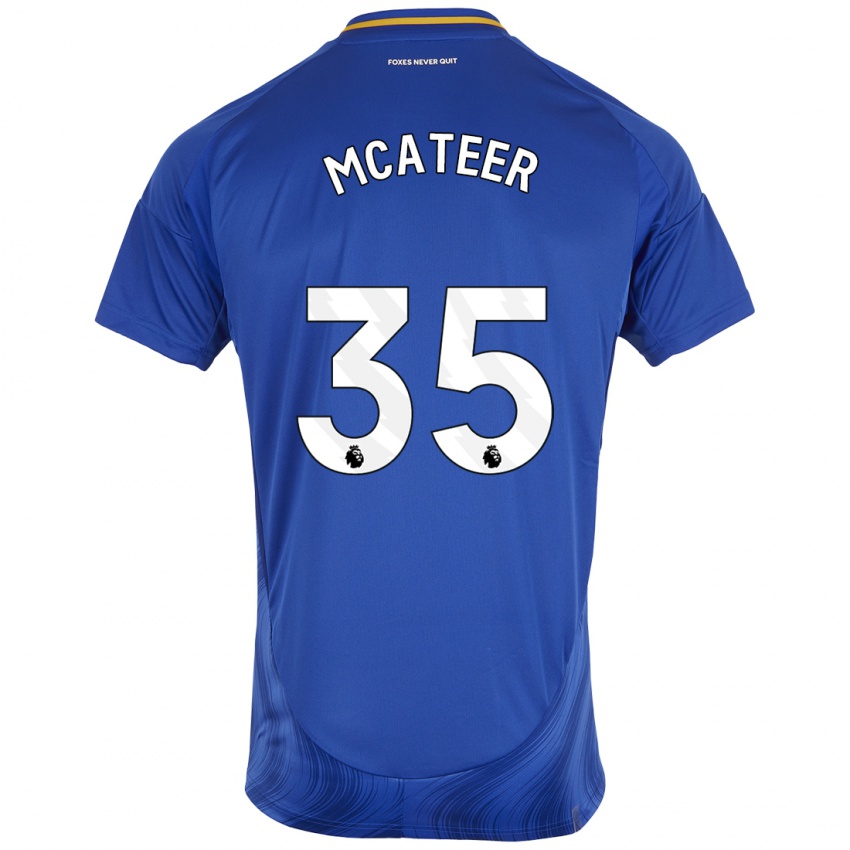 Niño Camiseta Kasey Mcateer #35 Azul Blanco 1ª Equipación 2024/25 La Camisa