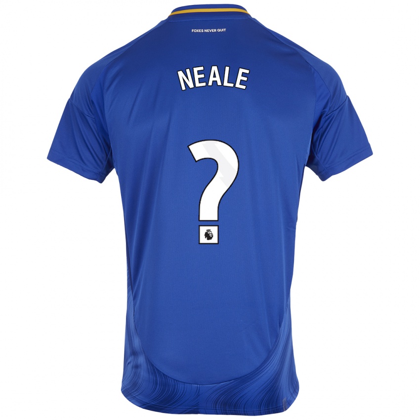 Niño Camiseta Tommy Neale #0 Azul Blanco 1ª Equipación 2024/25 La Camisa