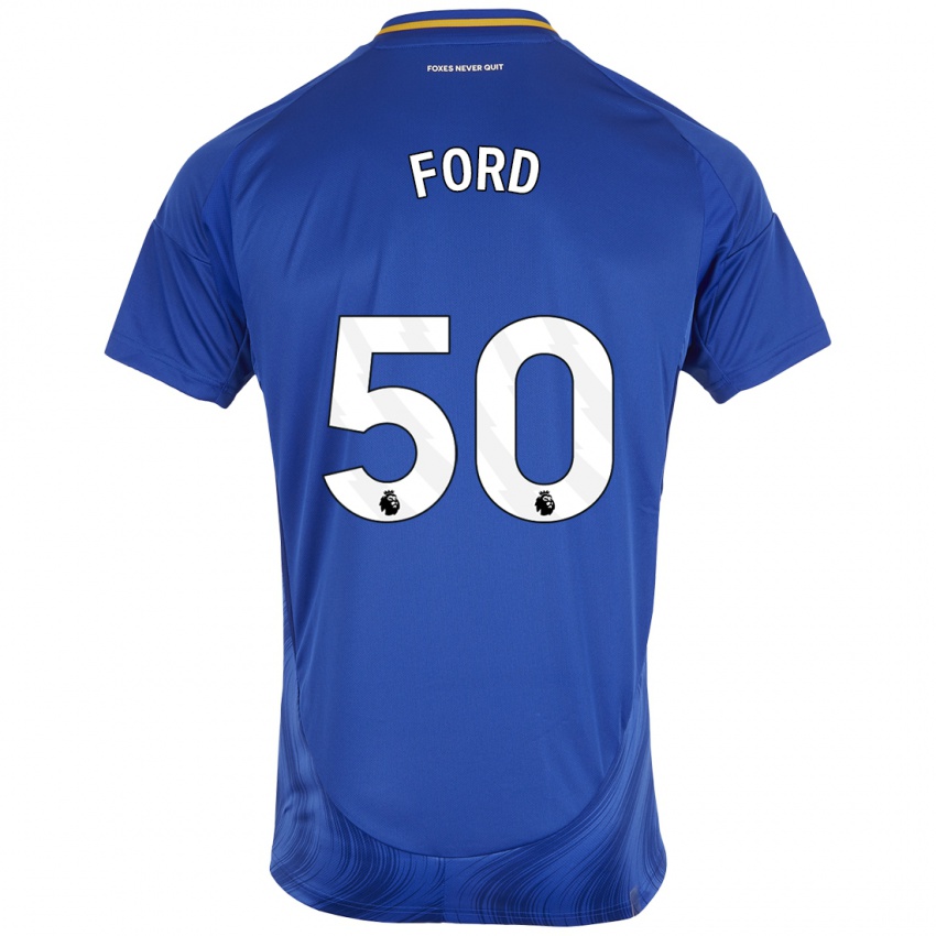 Niño Camiseta Harvey Godsmark-Ford #50 Azul Blanco 1ª Equipación 2024/25 La Camisa