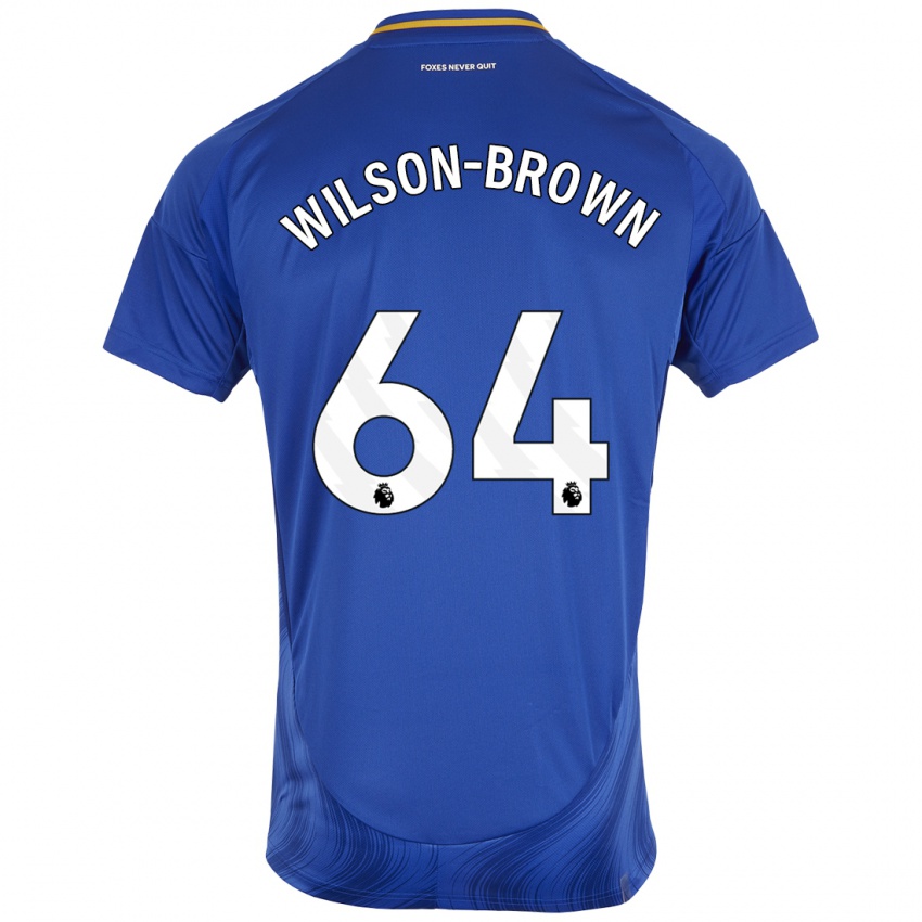 Niño Camiseta Thomas Wilson-Brown #64 Azul Blanco 1ª Equipación 2024/25 La Camisa