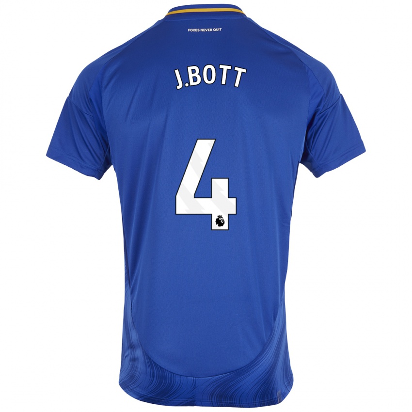 Niño Camiseta C. J. Bott #4 Azul Blanco 1ª Equipación 2024/25 La Camisa