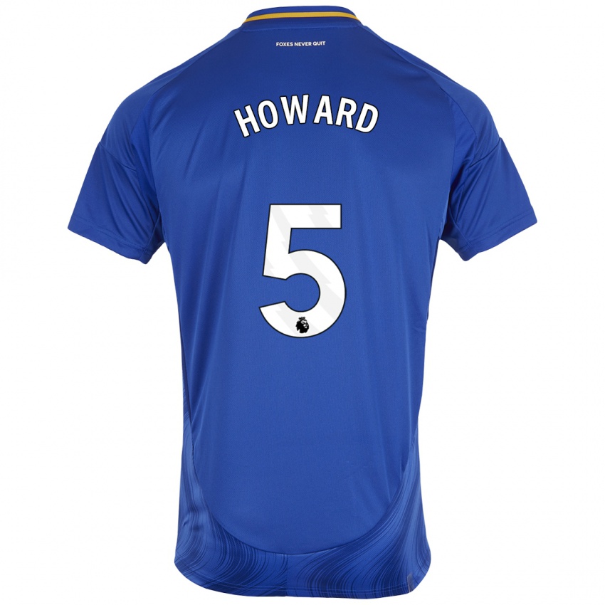 Niño Camiseta Sophie Howard #5 Azul Blanco 1ª Equipación 2024/25 La Camisa