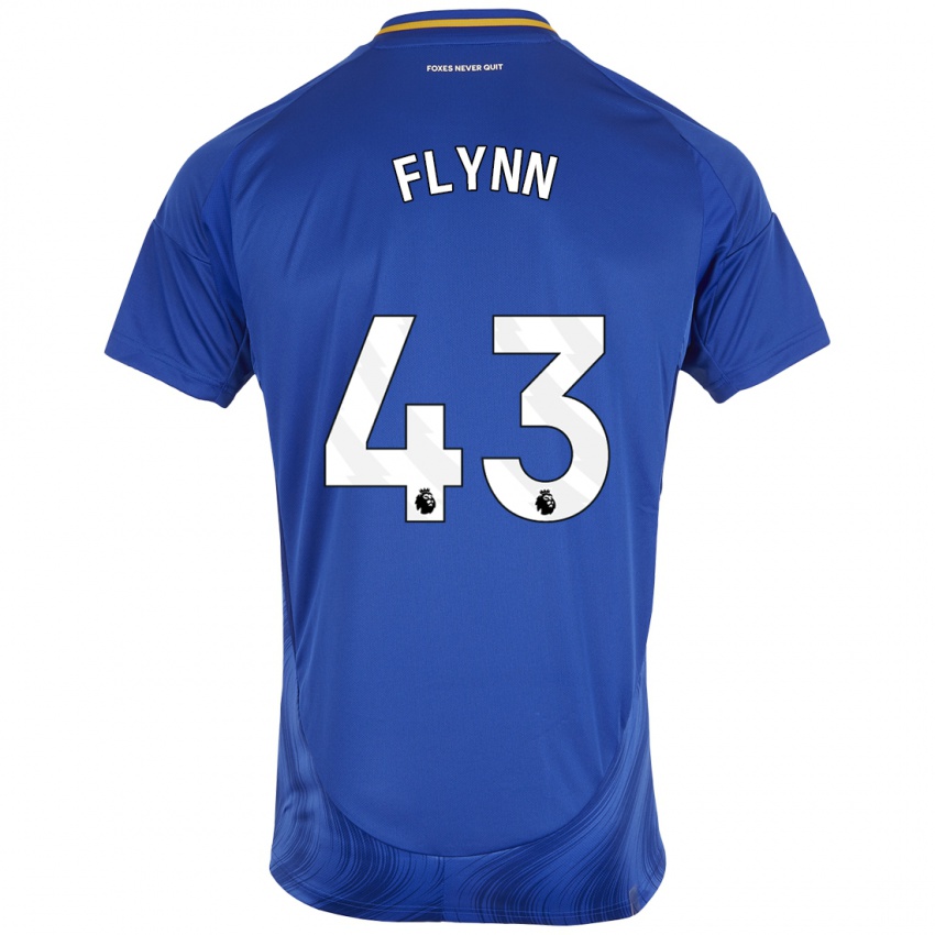 Niño Camiseta Shane Flynn #43 Azul Blanco 1ª Equipación 2024/25 La Camisa