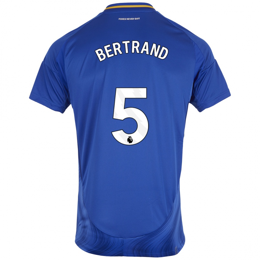 Niño Camiseta Ryan Bertrand #5 Azul Blanco 1ª Equipación 2024/25 La Camisa