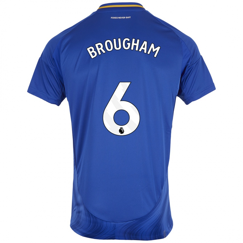 Niño Camiseta Georgia Brougham #6 Azul Blanco 1ª Equipación 2024/25 La Camisa