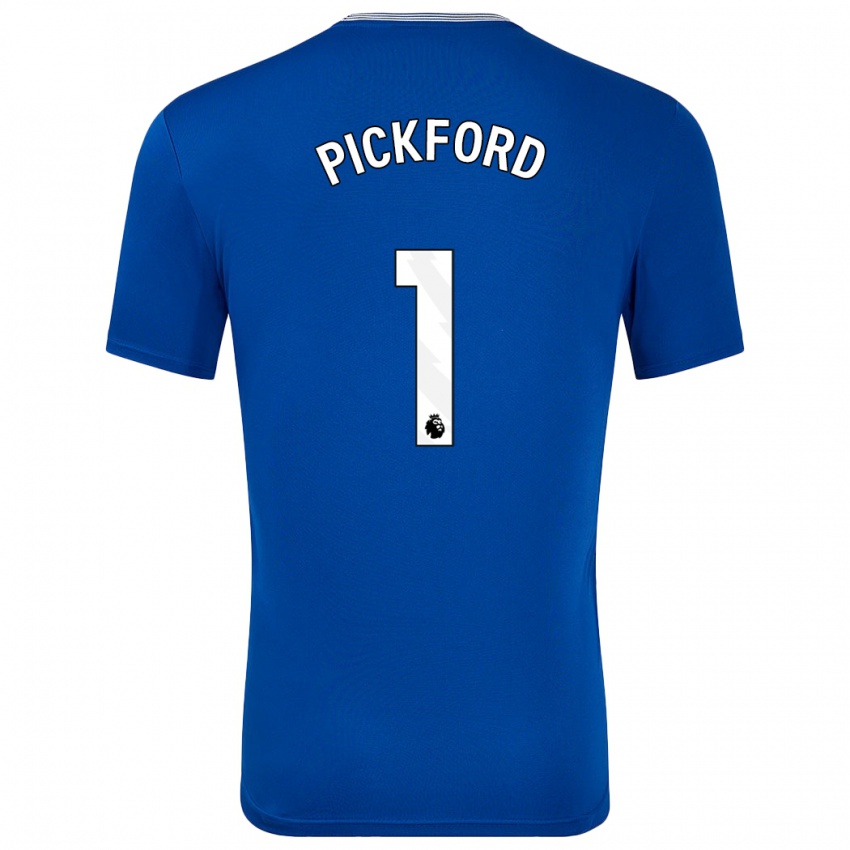 Niño Camiseta Pickford #1 Azul Con 1ª Equipación 2024/25 La Camisa