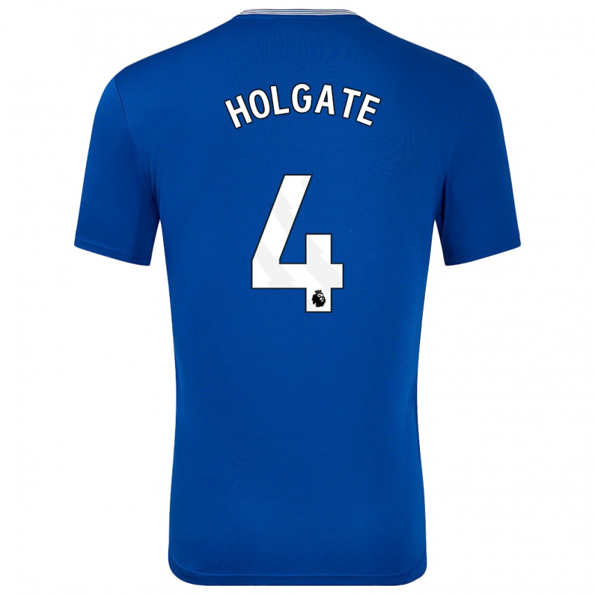 Niño Camiseta Mason Holgate #4 Azul Con 1ª Equipación 2024/25 La Camisa