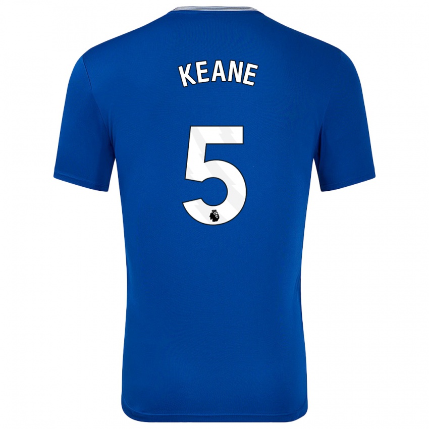 Niño Camiseta Michael Keane #5 Azul Con 1ª Equipación 2024/25 La Camisa