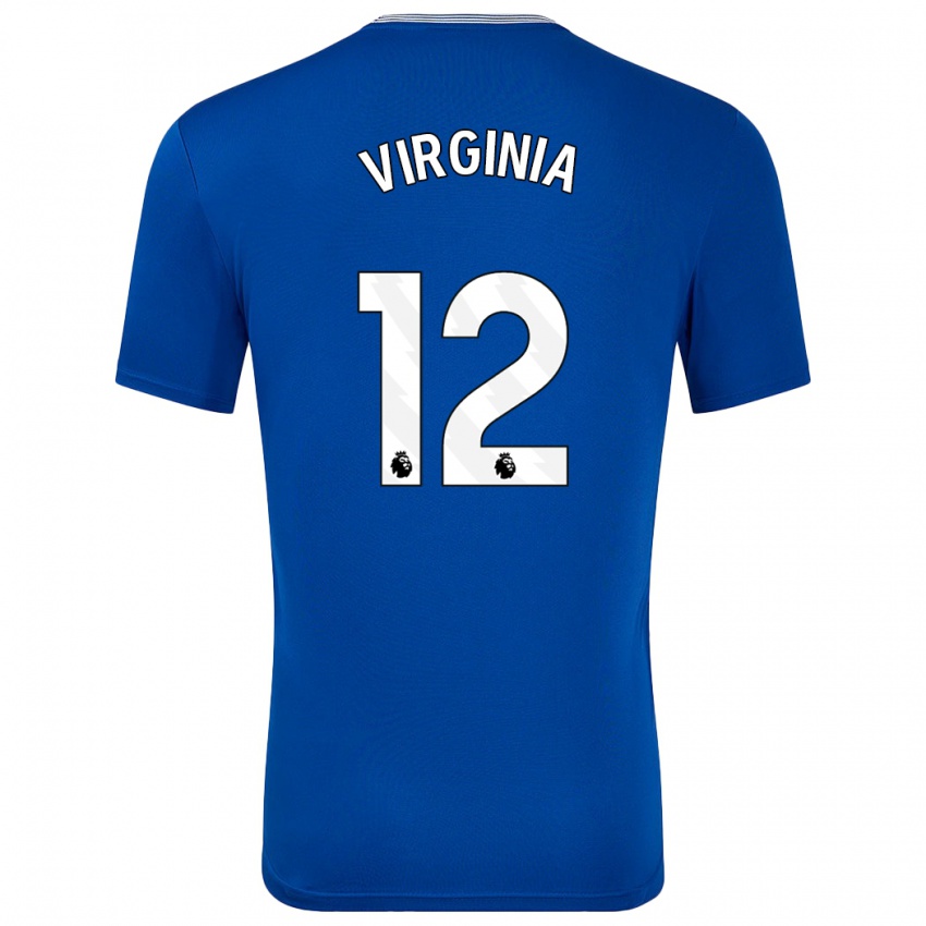 Niño Camiseta João Virgínia #12 Azul Con 1ª Equipación 2024/25 La Camisa