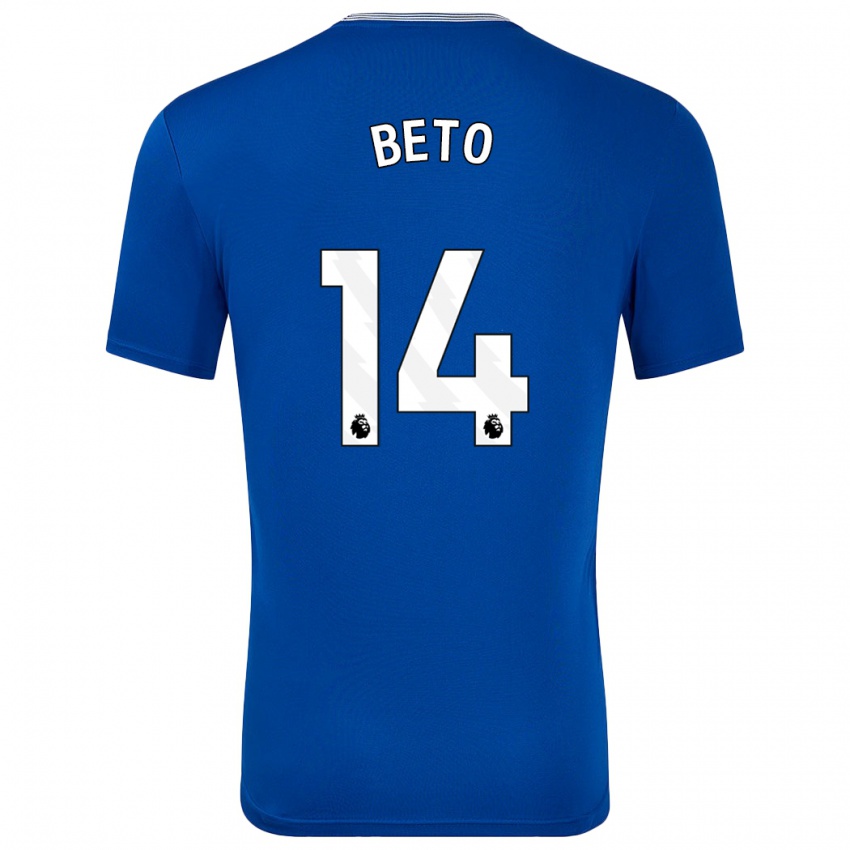 Niño Camiseta Beto #14 Azul Con 1ª Equipación 2024/25 La Camisa