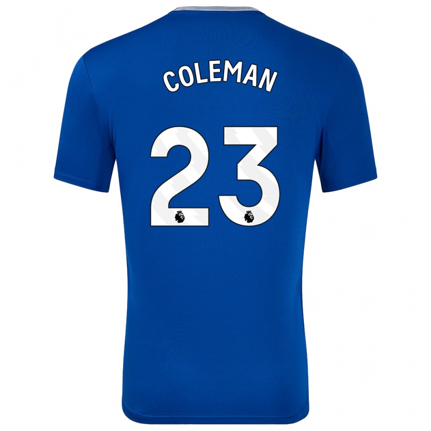 Niño Camiseta Seamus Coleman #23 Azul Con 1ª Equipación 2024/25 La Camisa