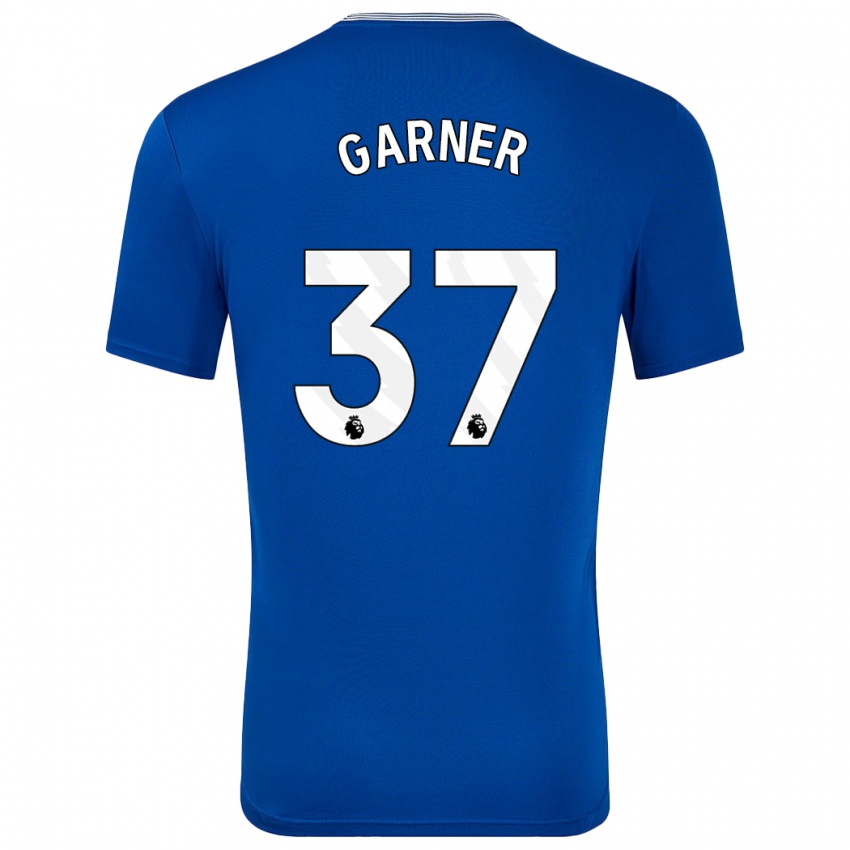 Niño Camiseta James Garner #37 Azul Con 1ª Equipación 2024/25 La Camisa