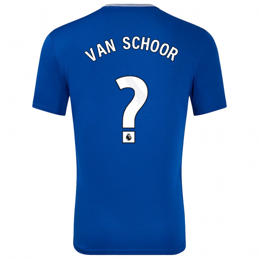 Niño Camiseta Joshua Van Schoor #0 Azul Con 1ª Equipación 2024/25 La Camisa