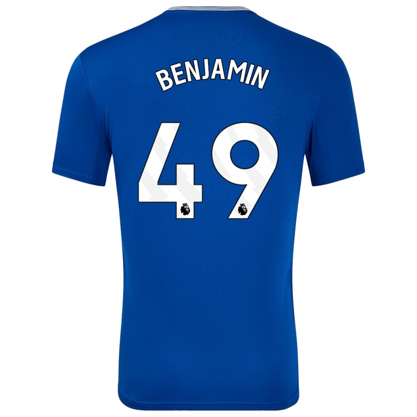 Niño Camiseta Omari Benjamin #49 Azul Con 1ª Equipación 2024/25 La Camisa