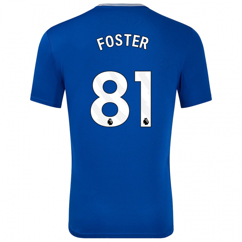 Niño Camiseta Harvey Foster #81 Azul Con 1ª Equipación 2024/25 La Camisa