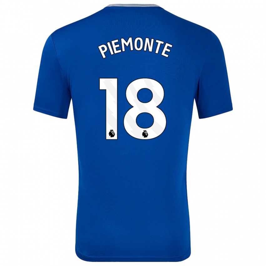 Niño Camiseta Martina Piemonte #18 Azul Con 1ª Equipación 2024/25 La Camisa