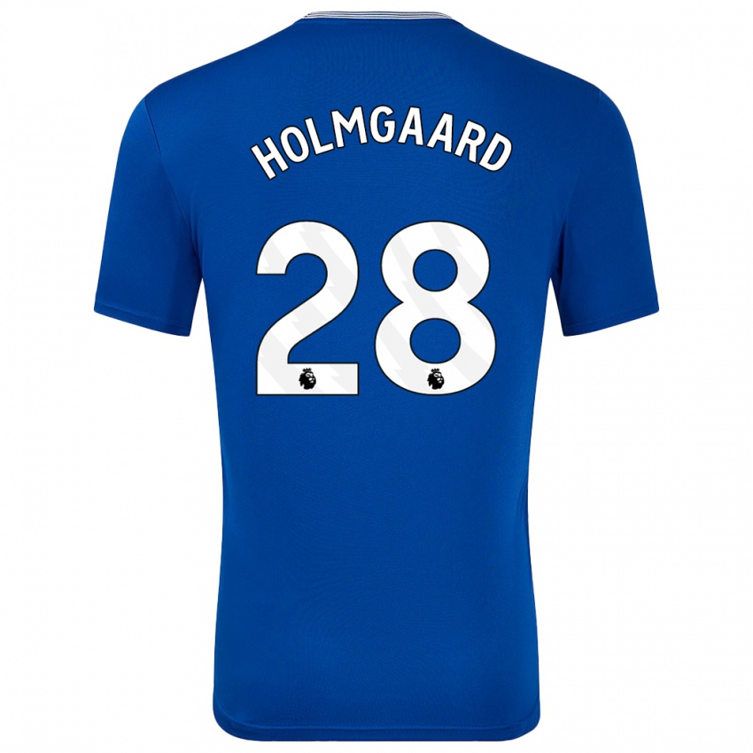 Niño Camiseta Karen Holmgaard #28 Azul Con 1ª Equipación 2024/25 La Camisa