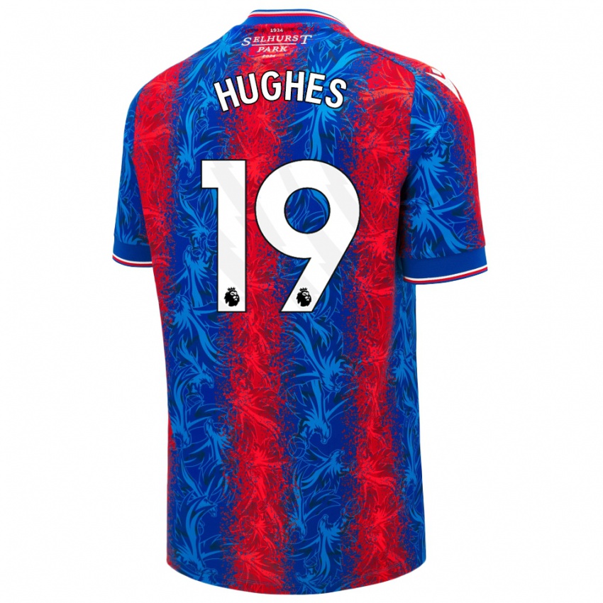 Niño Camiseta Will Hughes #19 Rayas Rojas Y Azules 1ª Equipación 2024/25 La Camisa