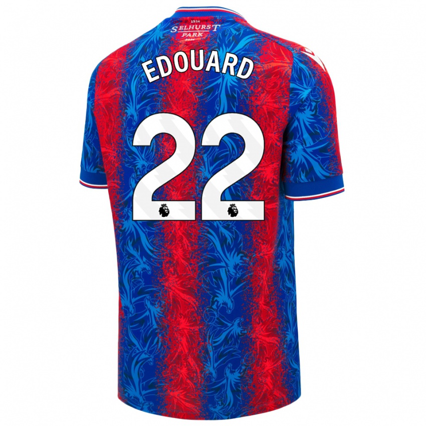 Niño Camiseta Odsonne Edouard #22 Rayas Rojas Y Azules 1ª Equipación 2024/25 La Camisa