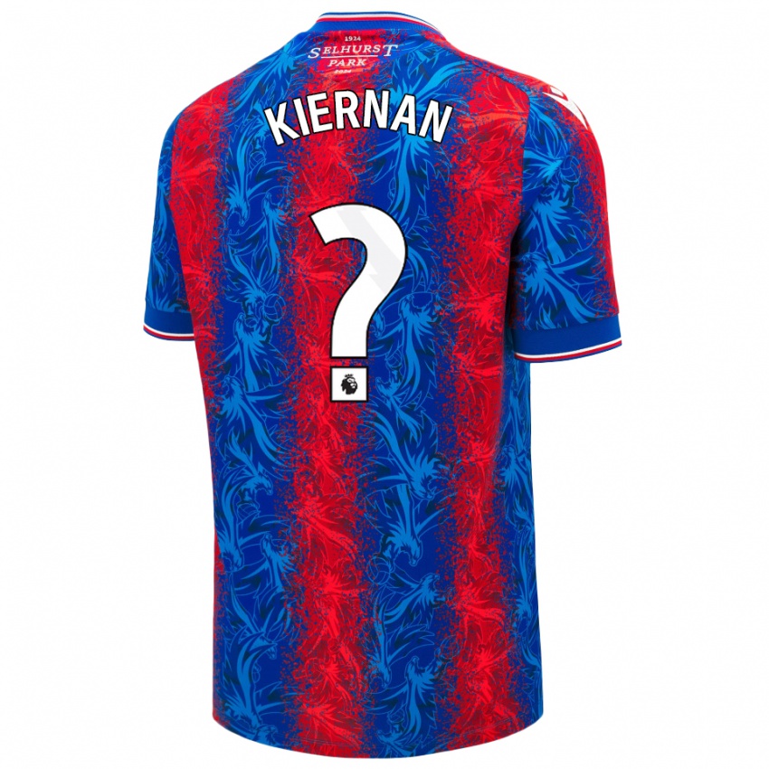 Niño Camiseta Brendan Kiernan #0 Rayas Rojas Y Azules 1ª Equipación 2024/25 La Camisa