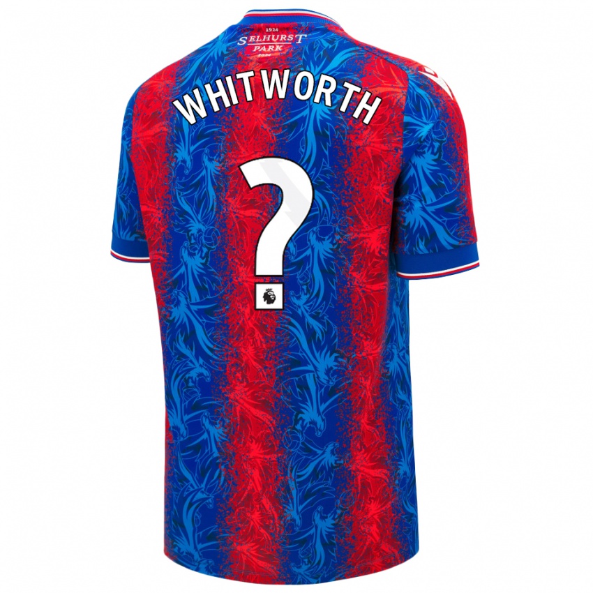 Niño Camiseta Harry Whitworth #0 Rayas Rojas Y Azules 1ª Equipación 2024/25 La Camisa