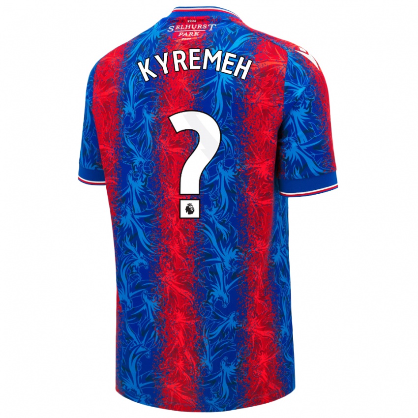 Niño Camiseta Jerome Kyremeh #0 Rayas Rojas Y Azules 1ª Equipación 2024/25 La Camisa