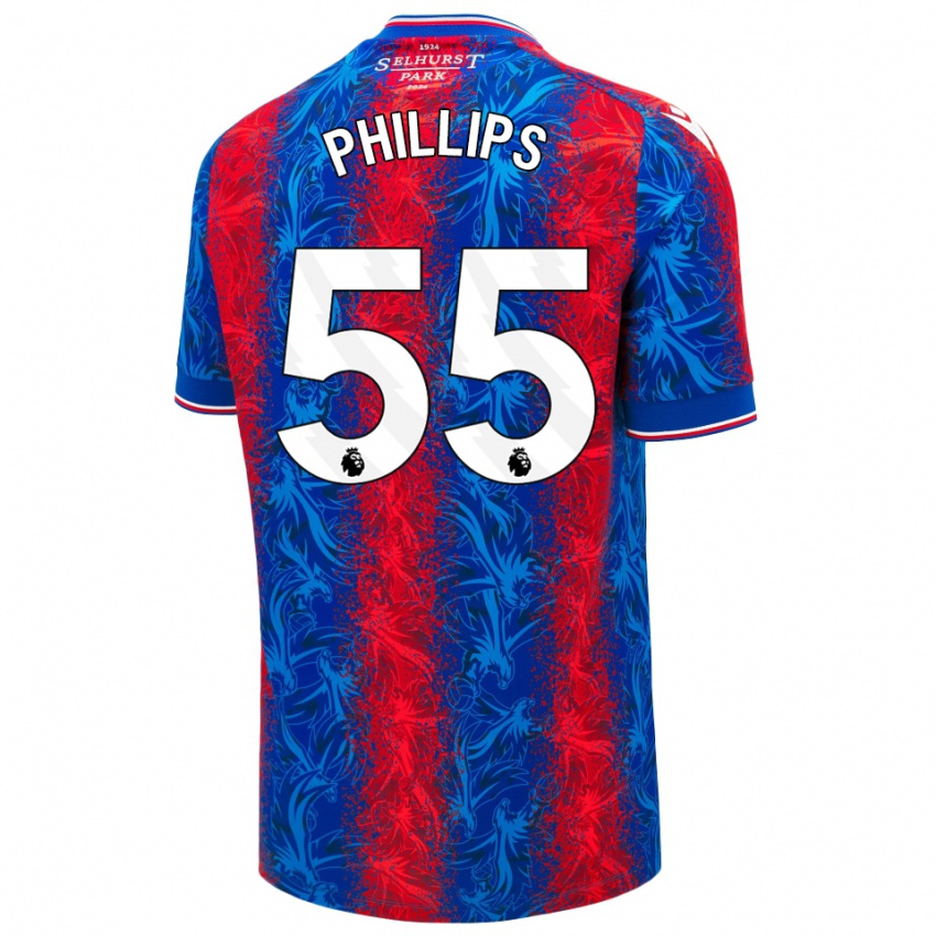 Niño Camiseta Killian Phillips #55 Rayas Rojas Y Azules 1ª Equipación 2024/25 La Camisa