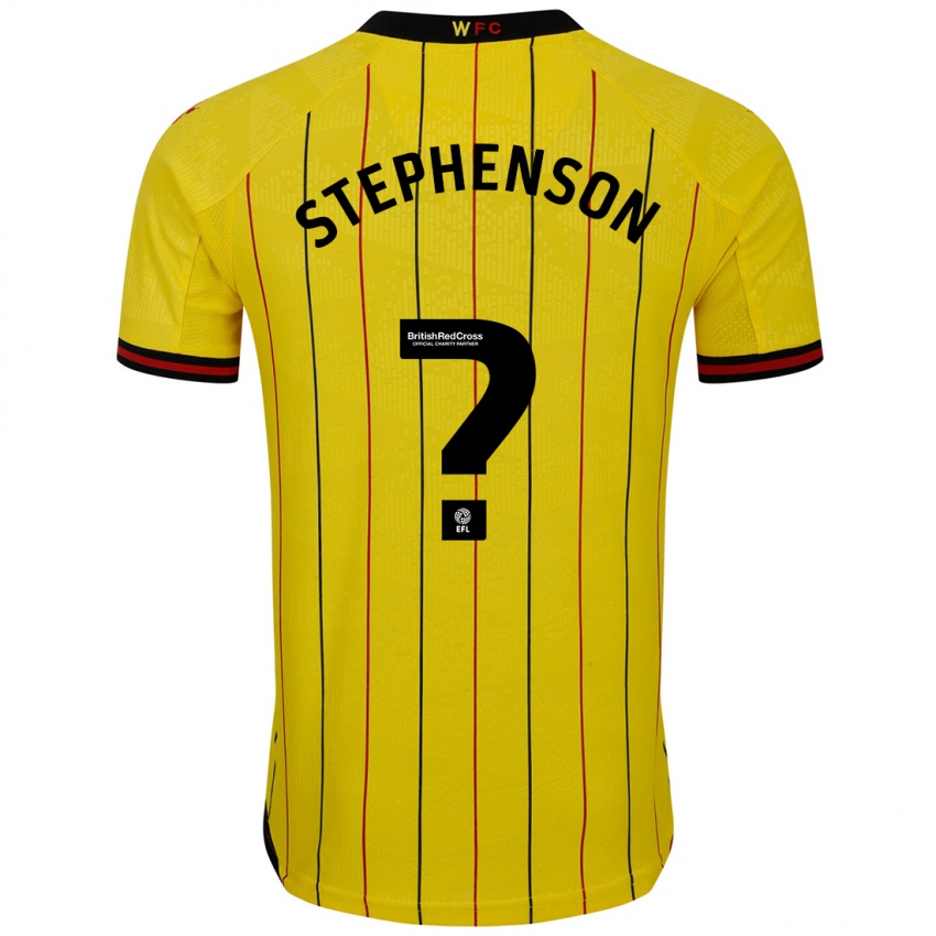 Niño Camiseta Ollie Stephenson #0 Amarillo Negro 1ª Equipación 2024/25 La Camisa