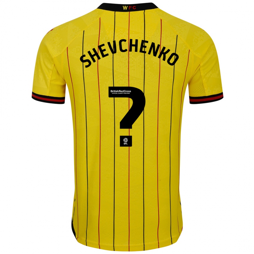 Niño Camiseta Kristian Shevchenko #0 Amarillo Negro 1ª Equipación 2024/25 La Camisa