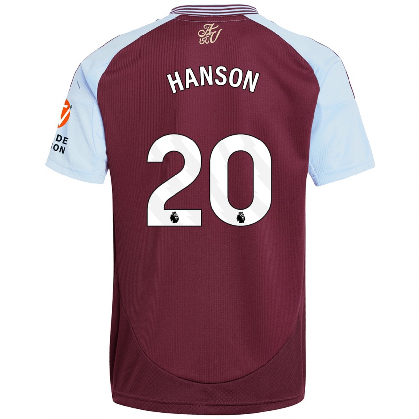 Niño Camiseta Kirsty Hanson #20 Borgoña Azul Cielo 1ª Equipación 2024/25 La Camisa