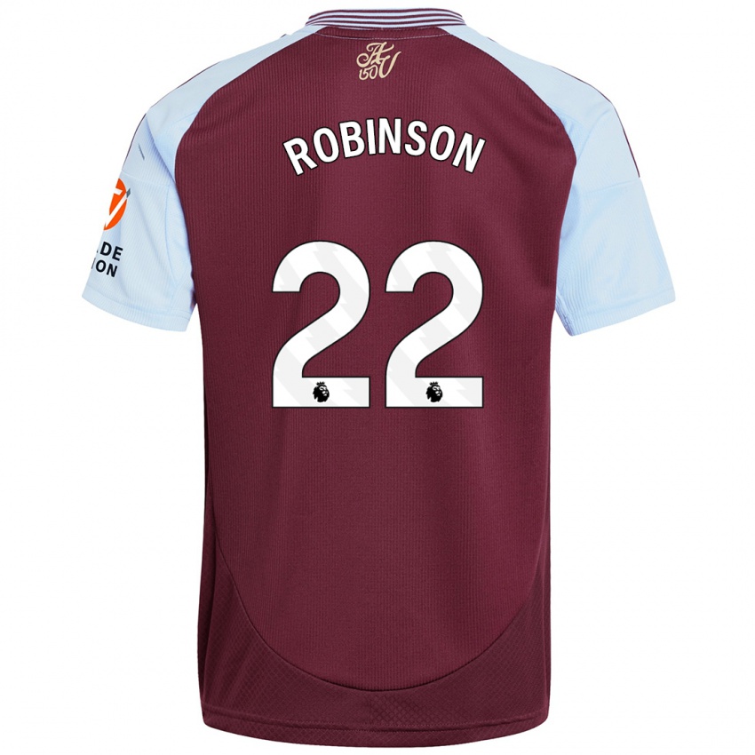 Niño Camiseta Katie Robinson #22 Borgoña Azul Cielo 1ª Equipación 2024/25 La Camisa