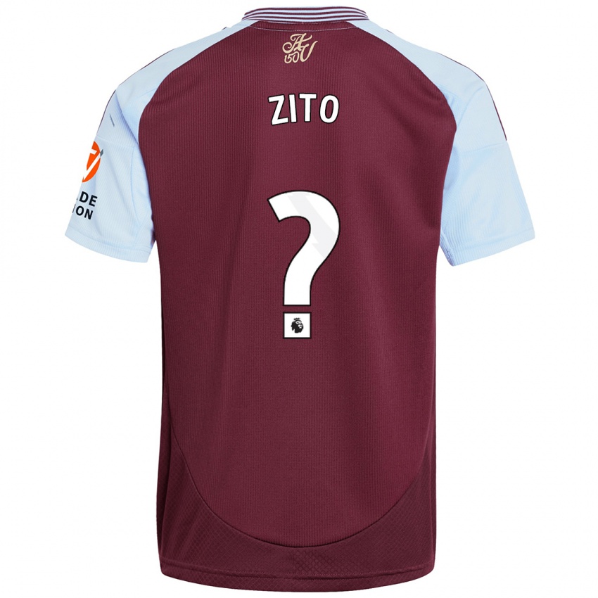 Niño Camiseta Patrick Zito #0 Borgoña Azul Cielo 1ª Equipación 2024/25 La Camisa