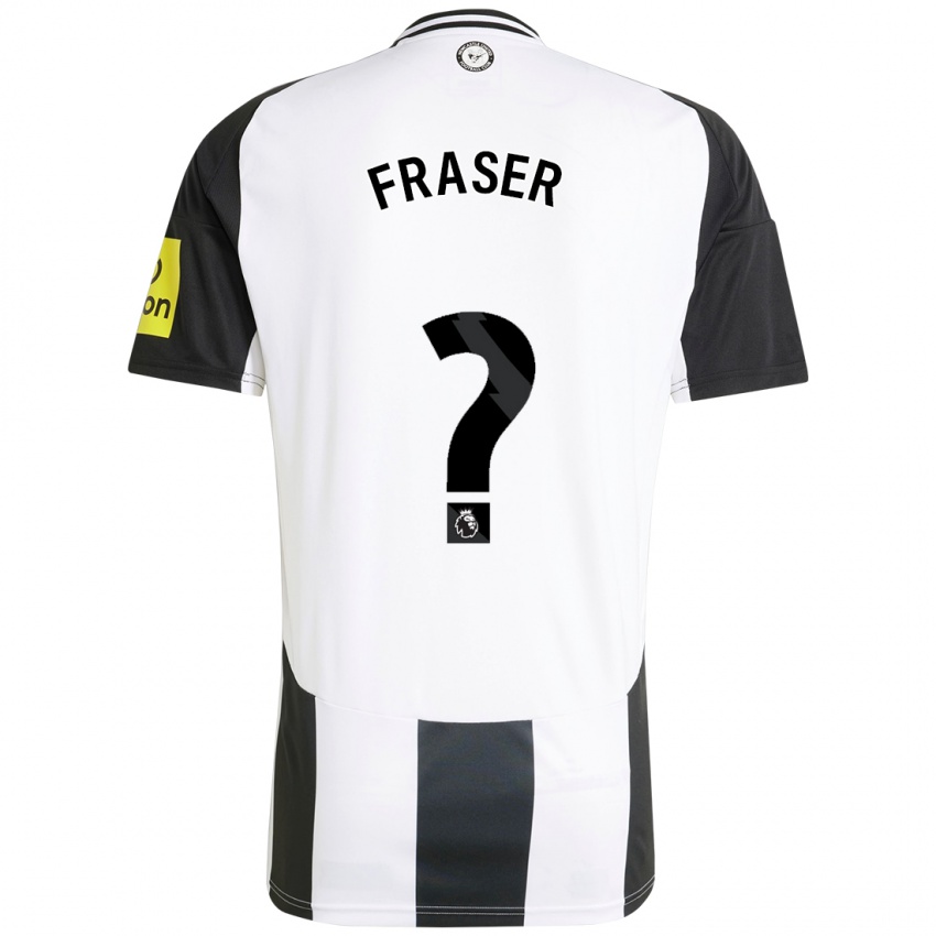 Niño Camiseta Ryan Fraser #0 Blanco Negro 1ª Equipación 2024/25 La Camisa