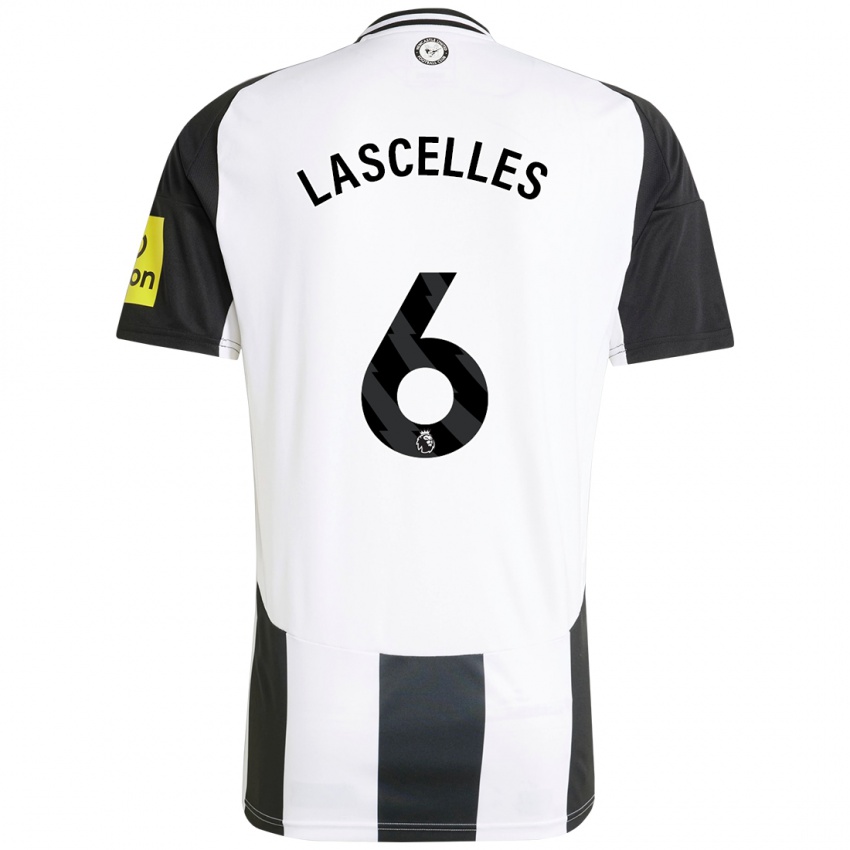 Niño Camiseta Jamaal Lascelles #6 Blanco Negro 1ª Equipación 2024/25 La Camisa