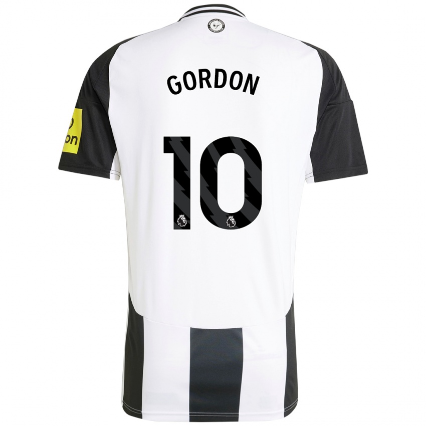 Niño Camiseta Anthony Gordon #10 Blanco Negro 1ª Equipación 2024/25 La Camisa