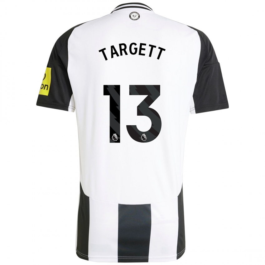 Niño Camiseta Matt Targett #13 Blanco Negro 1ª Equipación 2024/25 La Camisa